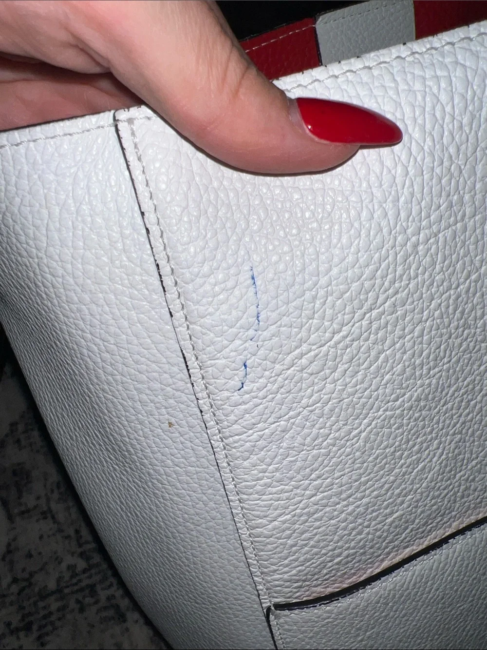 White Leather Shoulder Bag - Sleek Everyday Carry